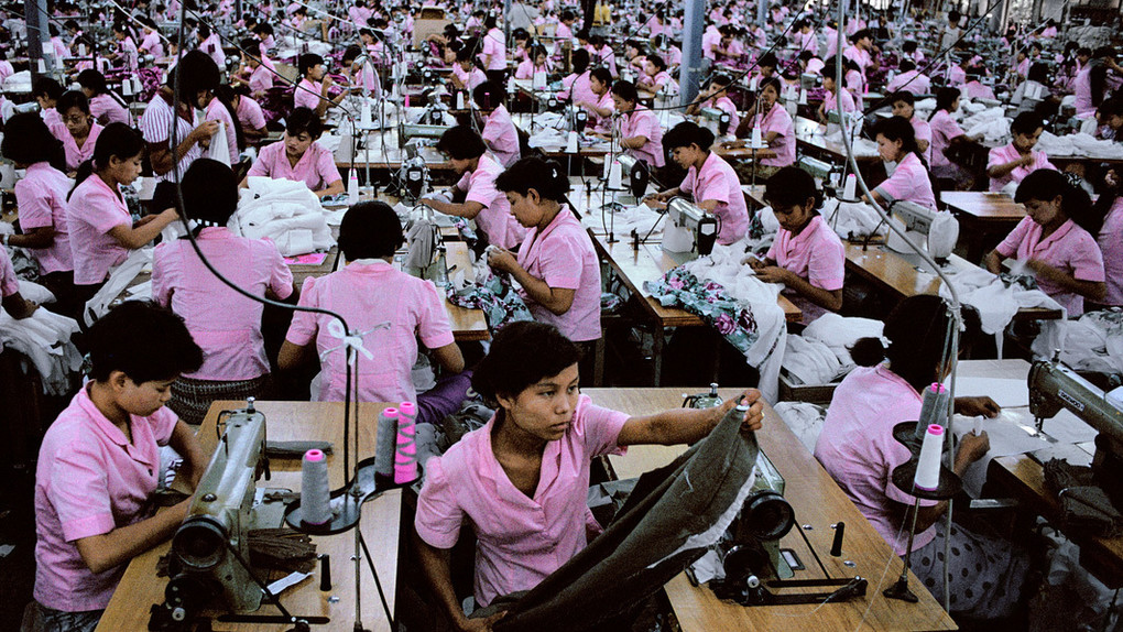 Industria textil Asia con moda y ropa